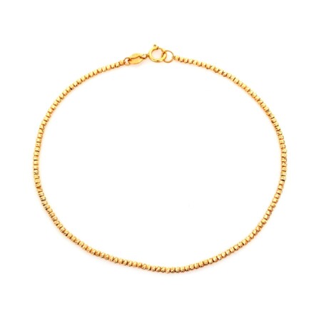 Złota bransoletka - kulki diamentowana - obrazek 3