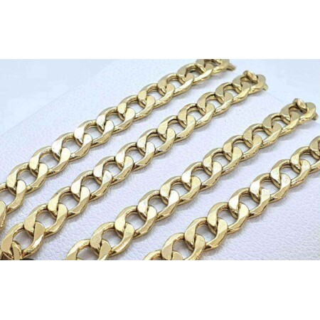 Złoty łańcuszek - splot pancerka - 60 cm