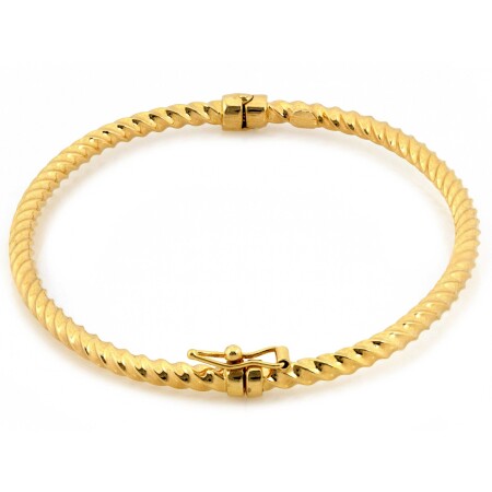 Bransoletka złota sztywna skręcona
