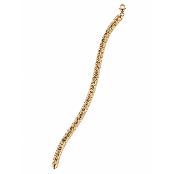 Złota bransoletka 585 diamentowana - elegancka biżuteria złota