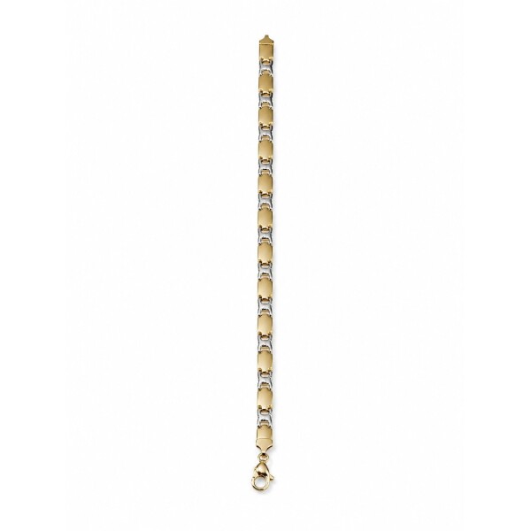 Złota bransoletka dwukolorowa 585 – elegancka, biało-żółte złoto