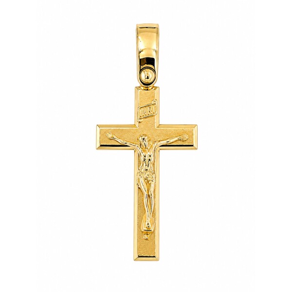 Złoty krzyżyk 585 z wizerunkiem Jezusa - klasyczna zawieszka religijna