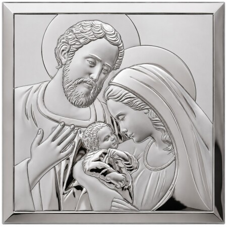 Obraz Święta Rodzina - elegancki relief (36x36 cm)