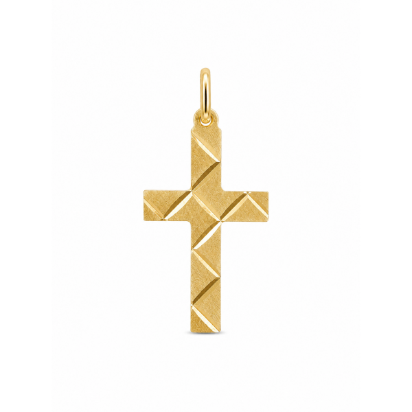 Krzyżyk złoty 585 diamentowany – klasyczny wzór | RUBIN Płock