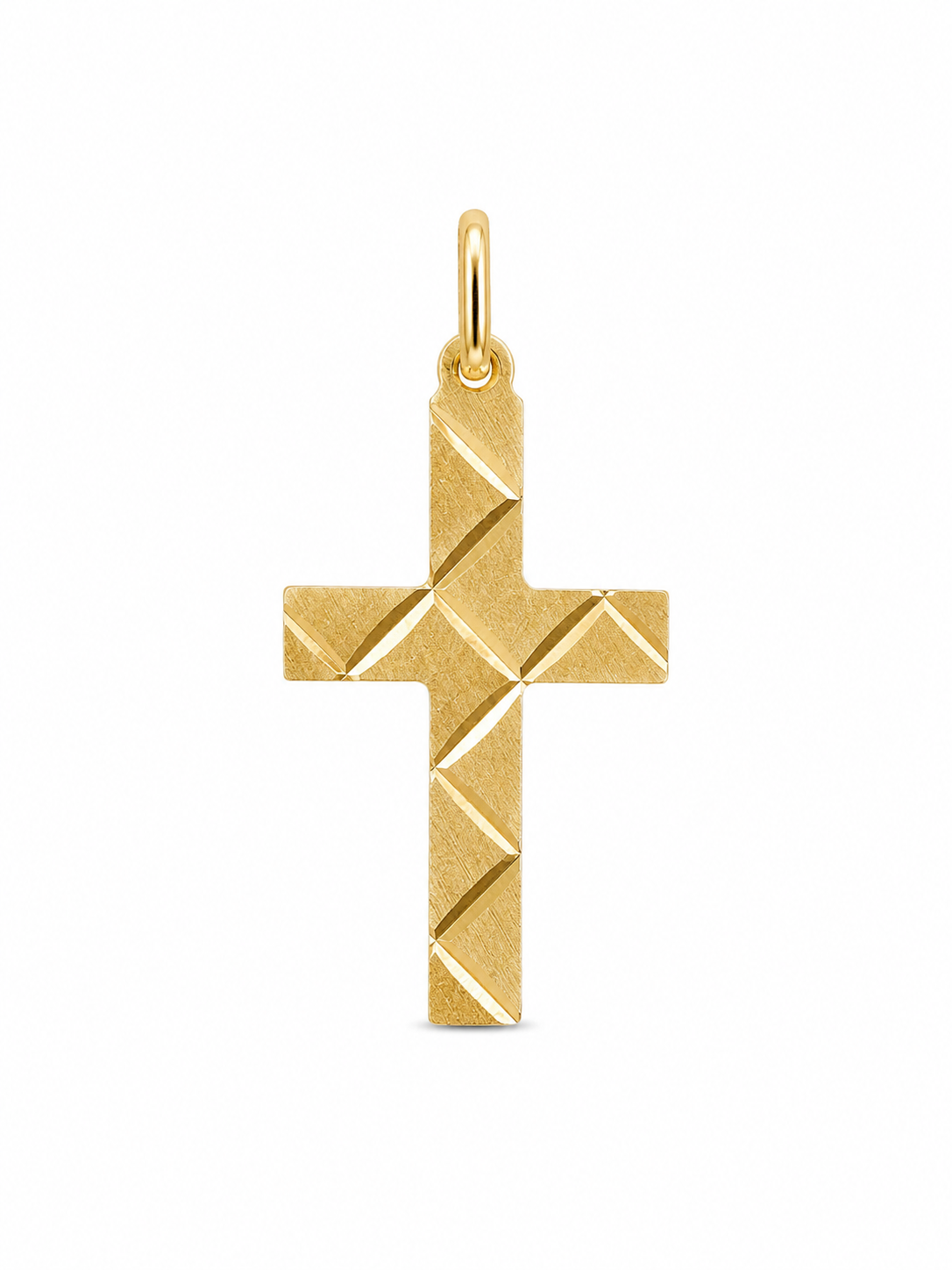 Krzyżyk złoty 585 diamentowany – klasyczny wzór | RUBIN Płock