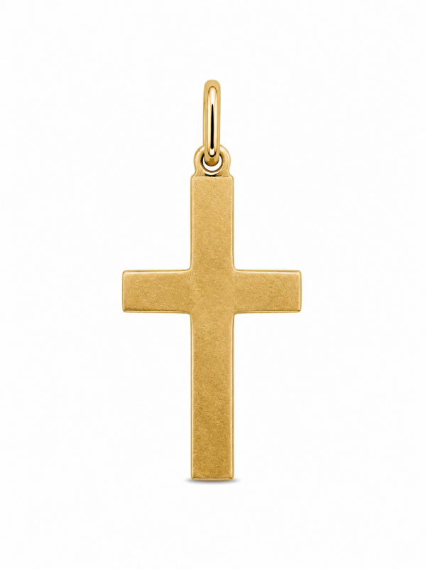 Krzyżyk złoty 585 diamentowany – klasyczny wzór | RUBIN Płock