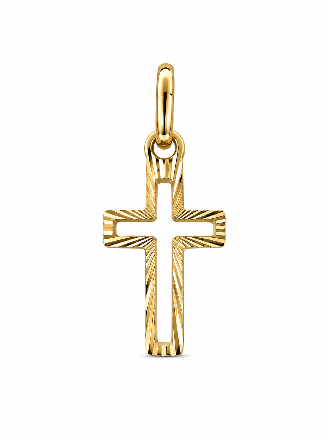 Krzyżyk złoty 585 ażurowy diamentowany | RUBIN Płock