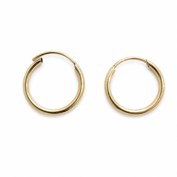 Małe złote kolczyki koła 585 – średnica 12,5 mm