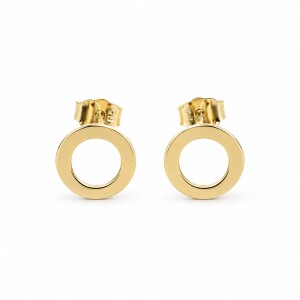 Złote kolczyki 585 ażurowe koła – 8 mm