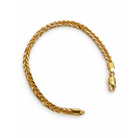 Złota bransoletka 585 diamentowana, splot lisi ogon – 6,43 g