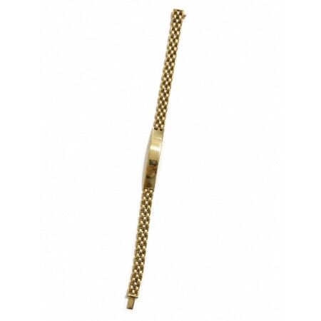 Złota bransoletka 585 z gładką blaszką – 14,4 g, 20 cm