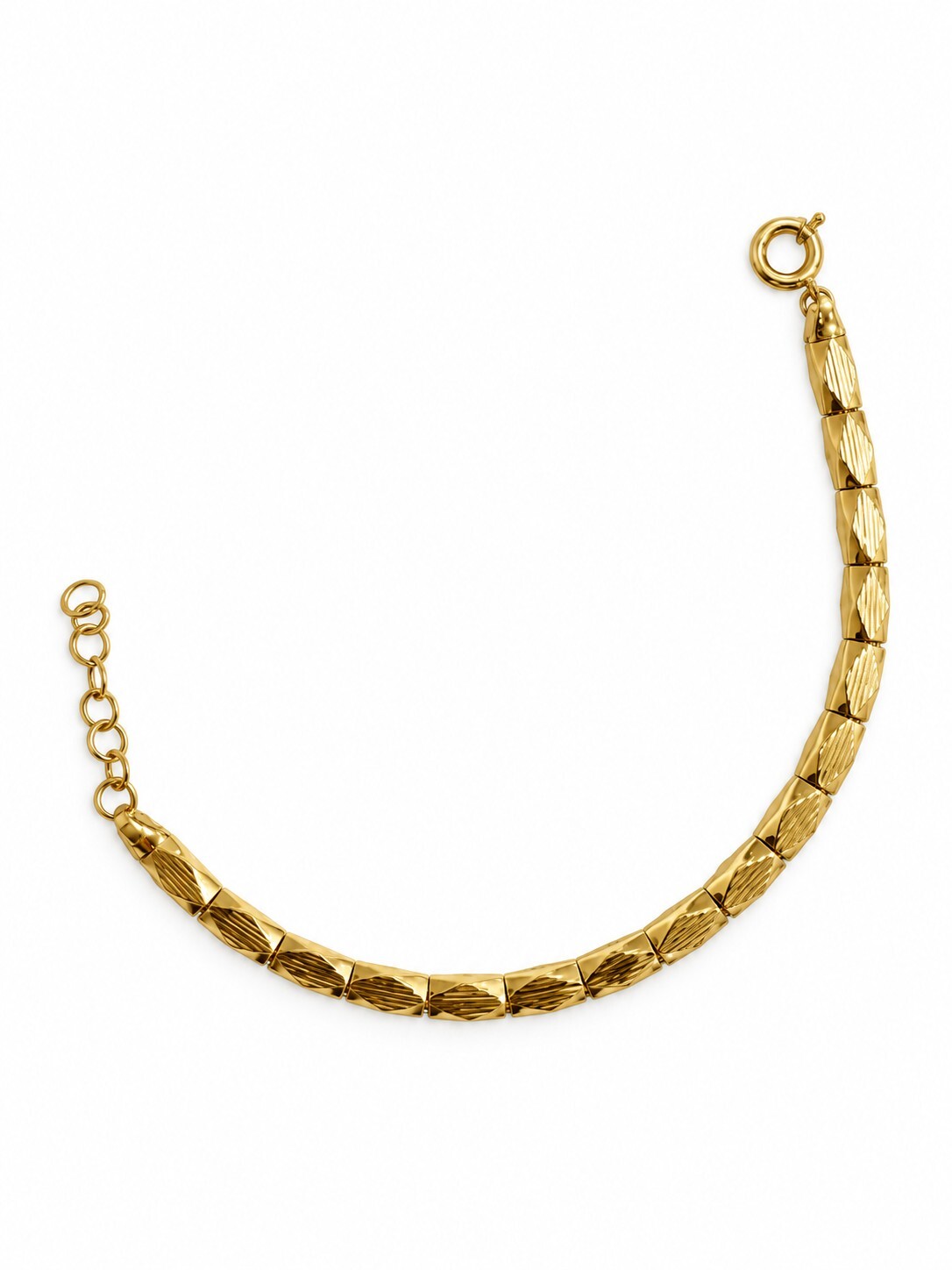 Złota bransoletka 585 segmentowa diamentowana – 4,75 g