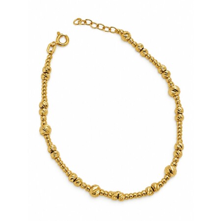 Złota bransoletka 585 segmentowa diamentowana – 4,75 g