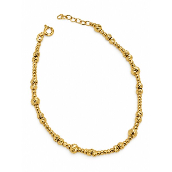 Złota bransoletka 585 segmentowa diamentowana – 4,75 g