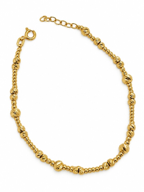 Złota bransoletka 585 segmentowa diamentowana – 4,75 g