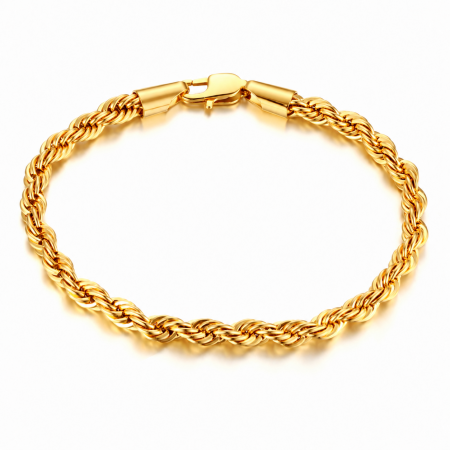 Złota bransoletka 585 splot Corda – 3,55 g, 18 cm